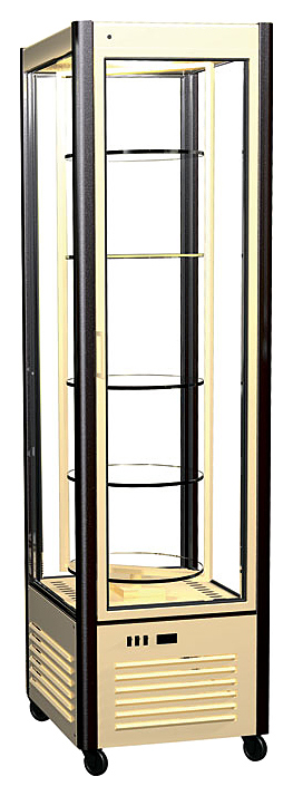 Витрина кондитерская Carboma D4 VM 400-2 (R400Cвр, бежево-коричневый) - профессиональное оборудование
